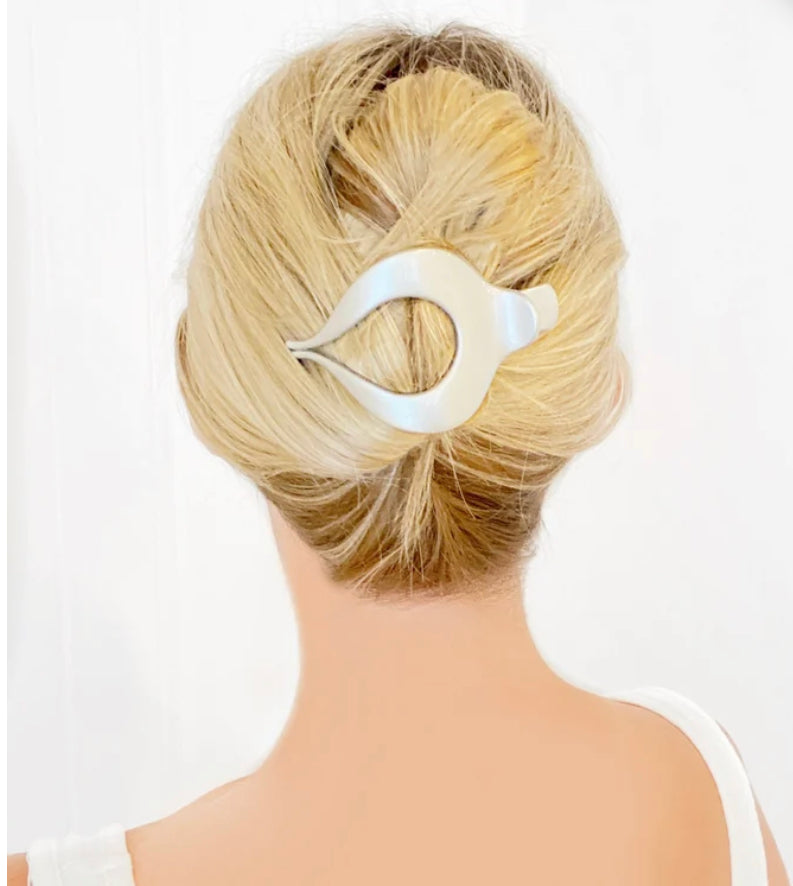 Silver Hair Clip- Large