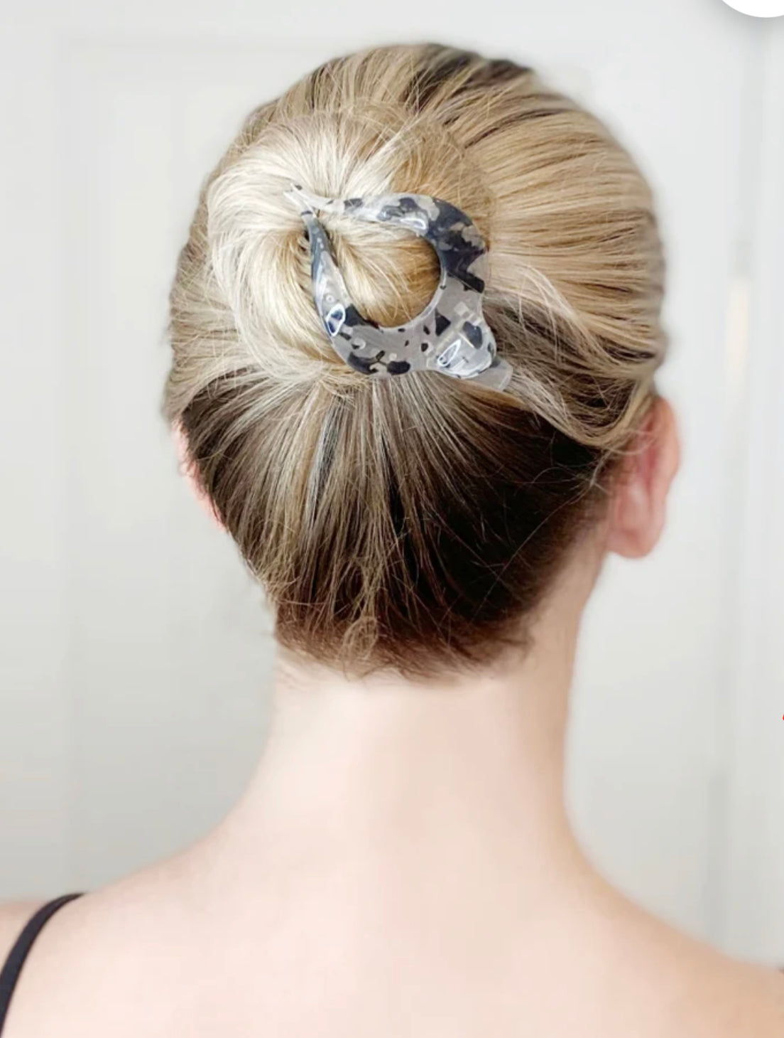 Gray Tortoise Hair Clip- Small