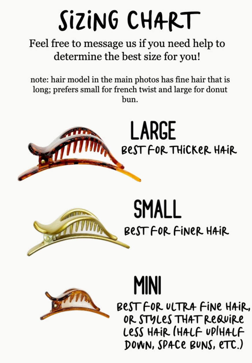 Silver Hair Clip- Mini