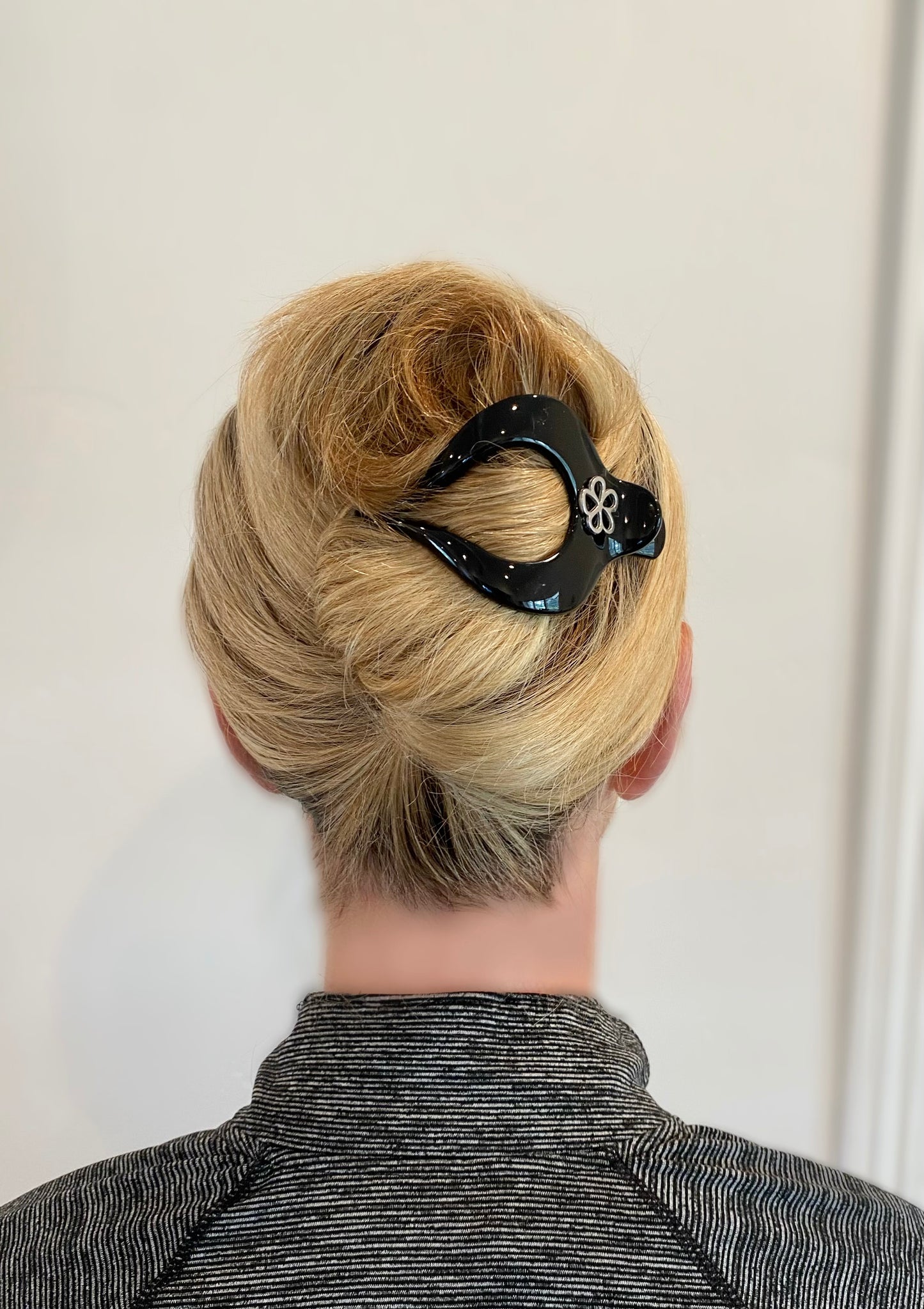 Limited Edition HIBISCUS Black Hair Clip- Large