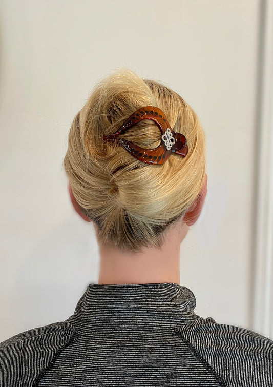 Limited Edition FILIGREE Brown Hair Clip- Large