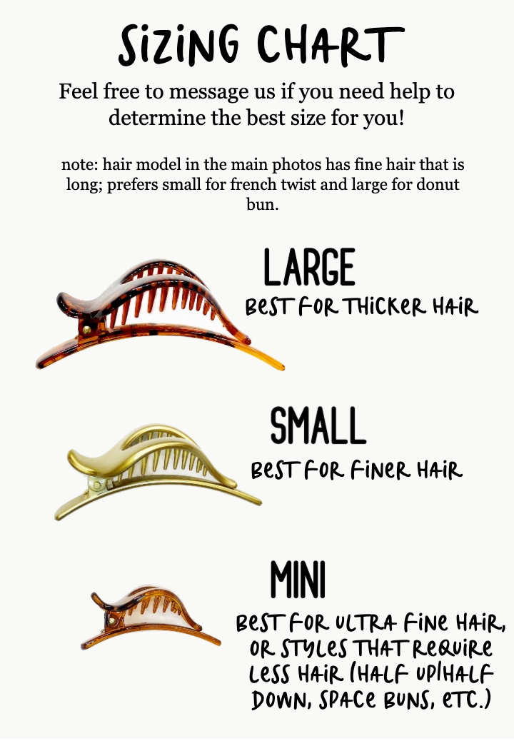 Black Hair Clip- Small